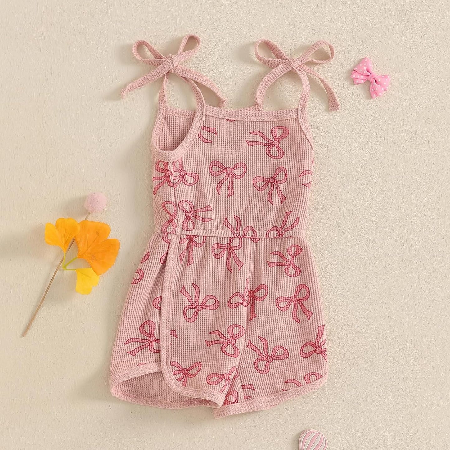 WZTYYDS Toddler Baby Girl Summer Clothes Floral Romper Tie-Up Strap Halter Jumpsuit Infant Summer Sling Playsuit 6M-3T