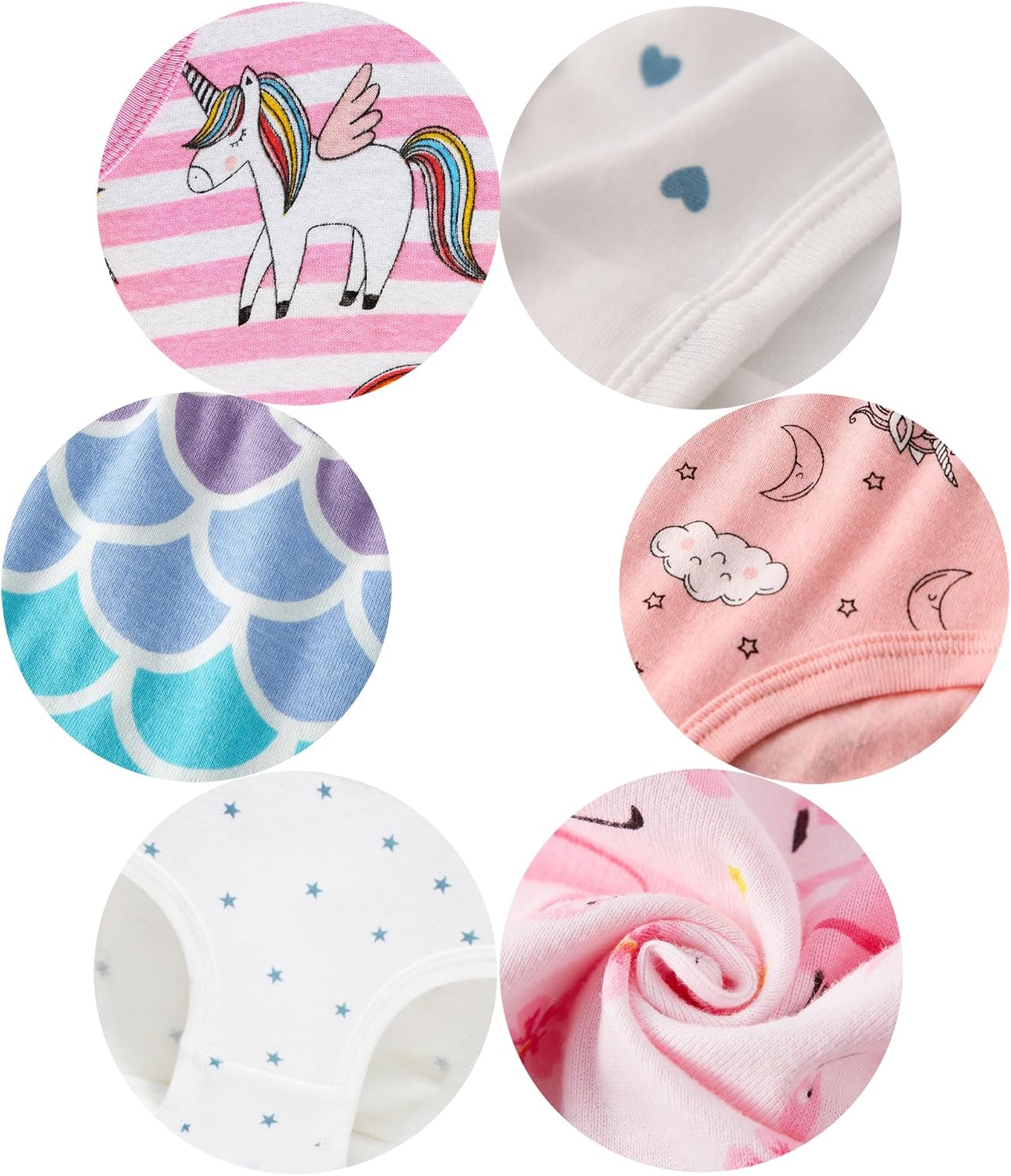 Barara King Little Girls' Soft Cotton Underwear Toddler Undies Kids panties