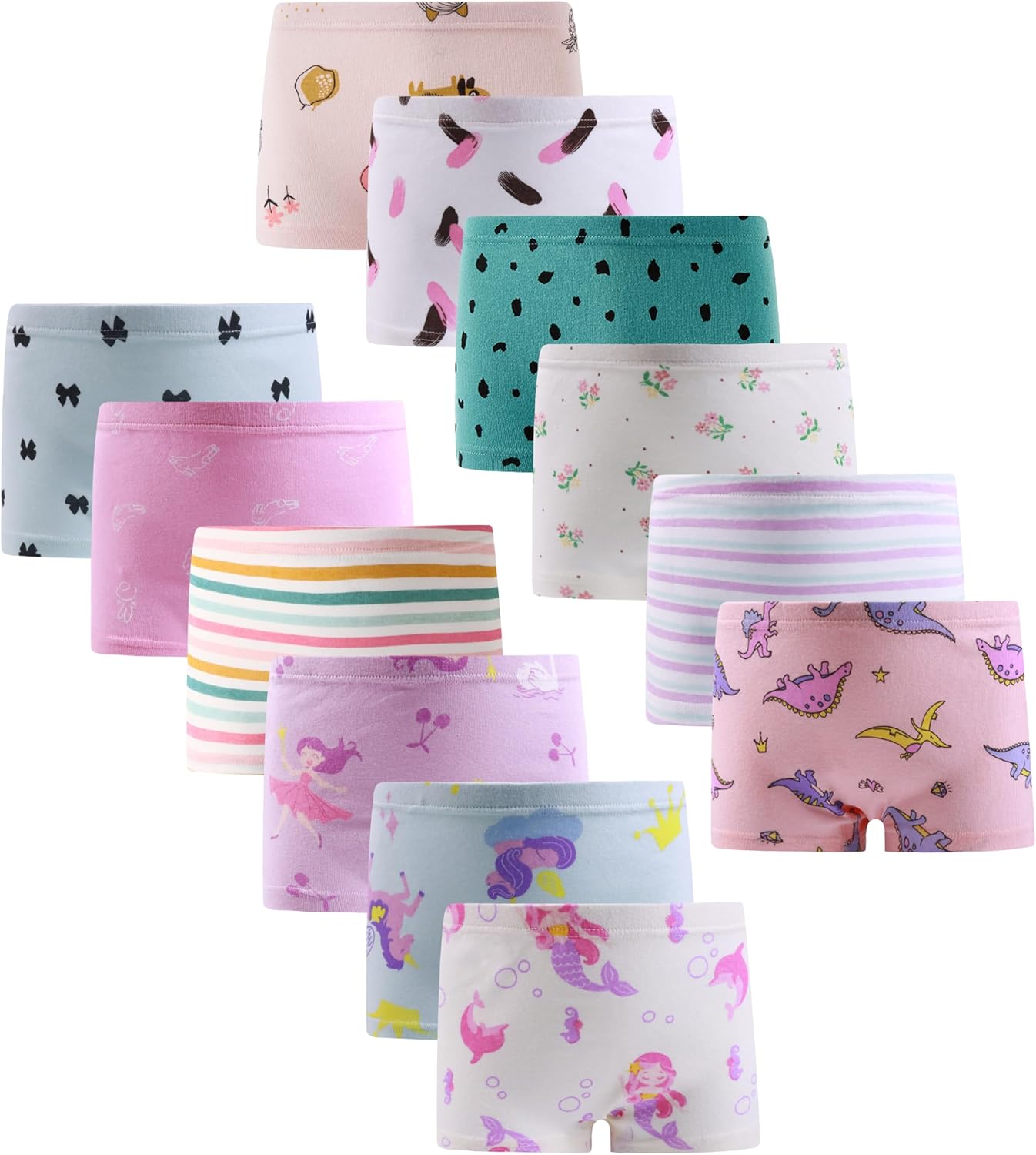 Sladatona Soft Girls Boyshort Panties Cotton Briefs Kids Underwear