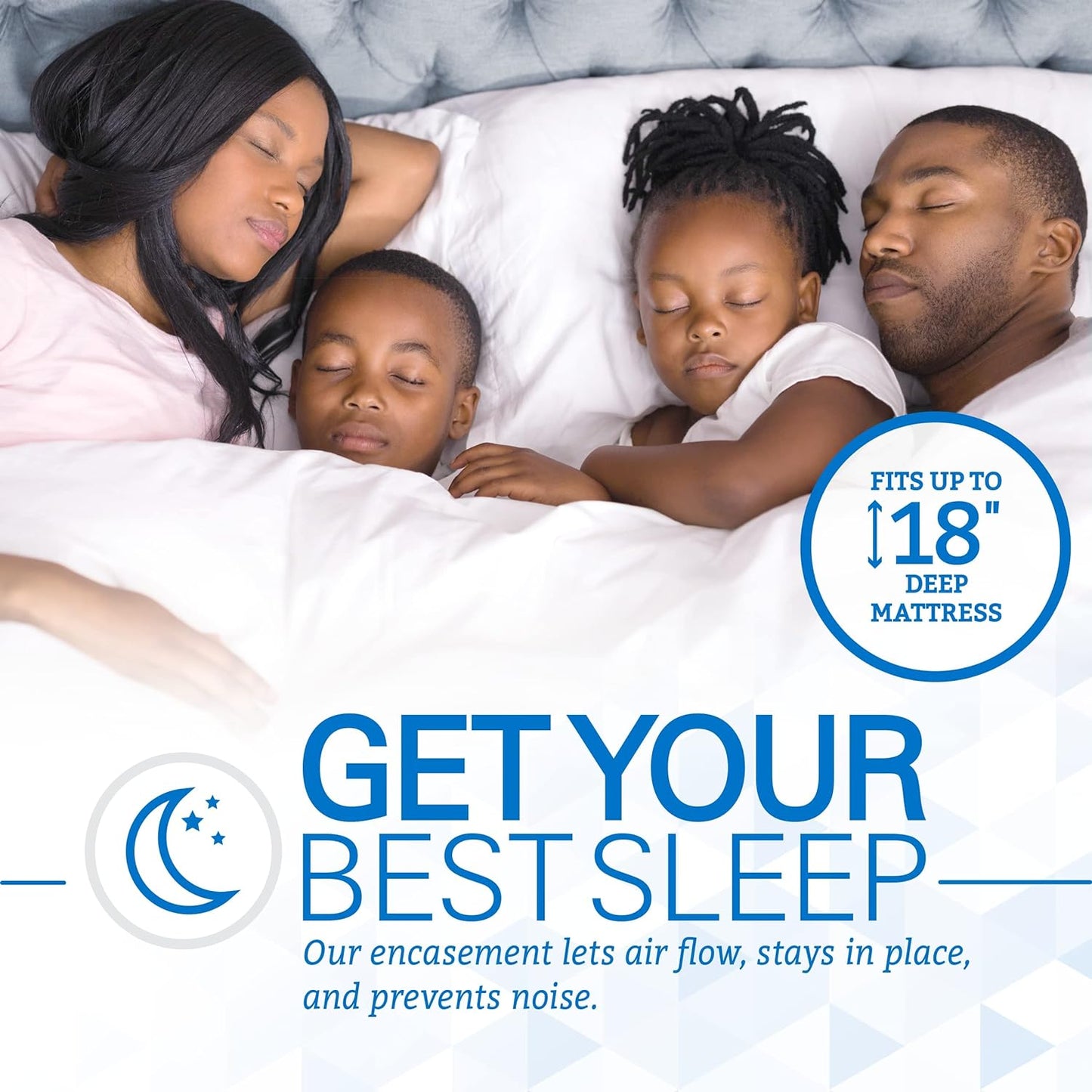 SafeRest Zippered Mattress Protector - Premium15-18 Inch Waterproof Mattress Cover for Bed - Breathable, Noiseless Washable Mattress Encasement - King