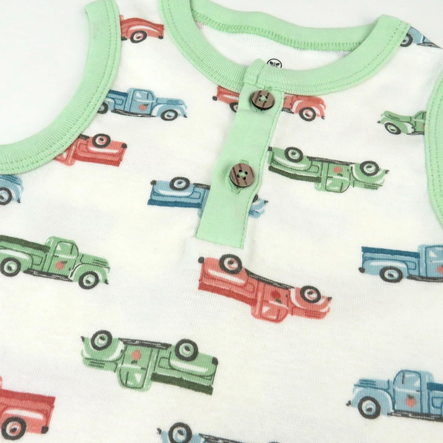 HonestBaby Short Sleeve and Tank Romper 100% Organic Cotton for Infant Baby and Toddler Boys