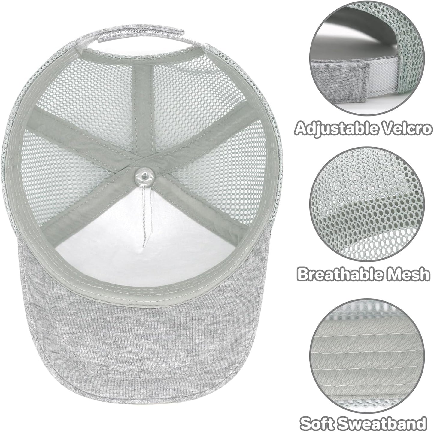 qikqik Baby Baseball Cap Toddler Baseball Hat with Mesh Infant Sun Hat UPF 50+ Baby Ball Cap Toddler Girl Hats Kids Hat Boys