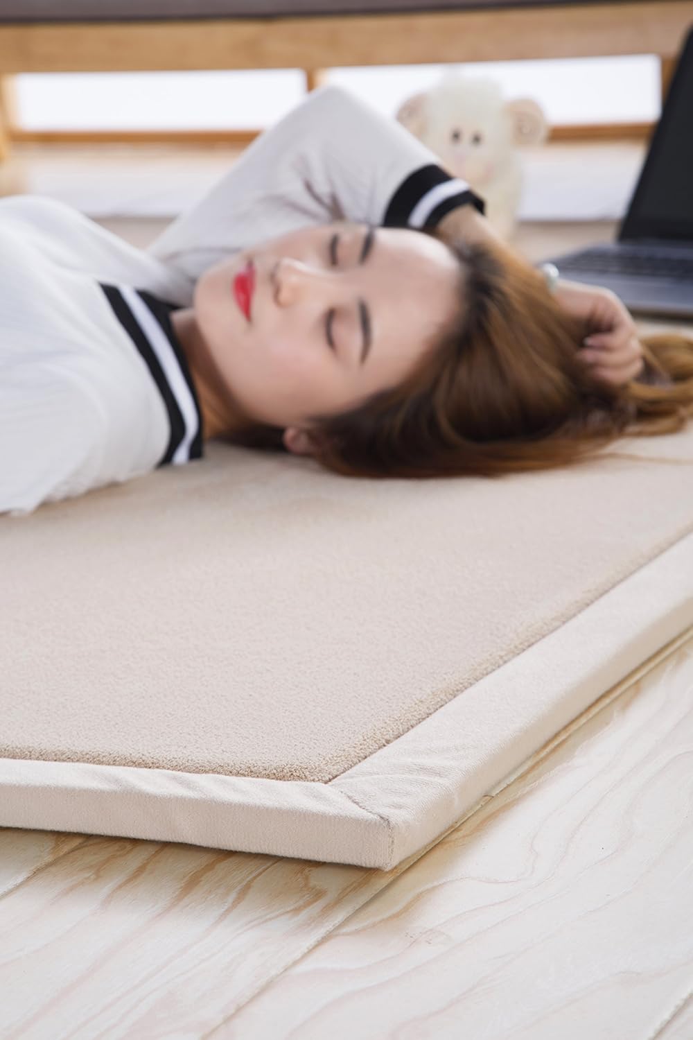 Stylish Coral Velvet Mat, V-mix Handmade weaving Plush Foam Play Crawling mat for Baby, Toddler, and Children Play Mat, Yoga Mat, Exercise Mat-Cushy- Soft & Thick Hypoallergenic, Non-toxic, Reversible