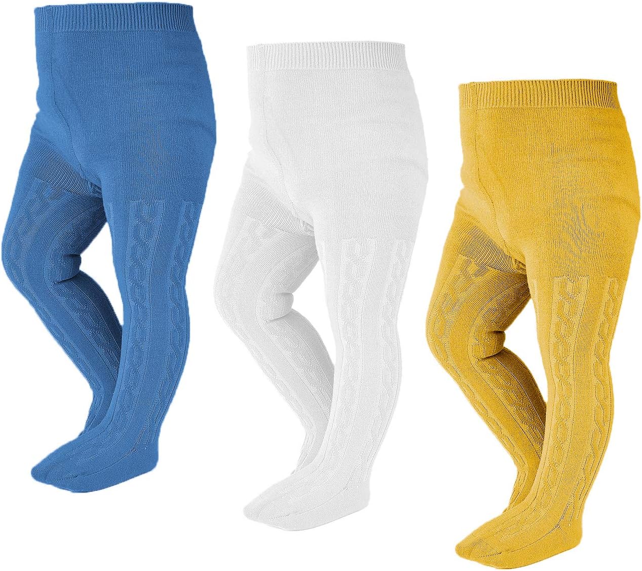 EPEIUS Baby Girl Tights Thick Cable Knit Leggings Stockings Cotton Pantyhose for Newborn Infant Toddler 3/4/5/6 Pack