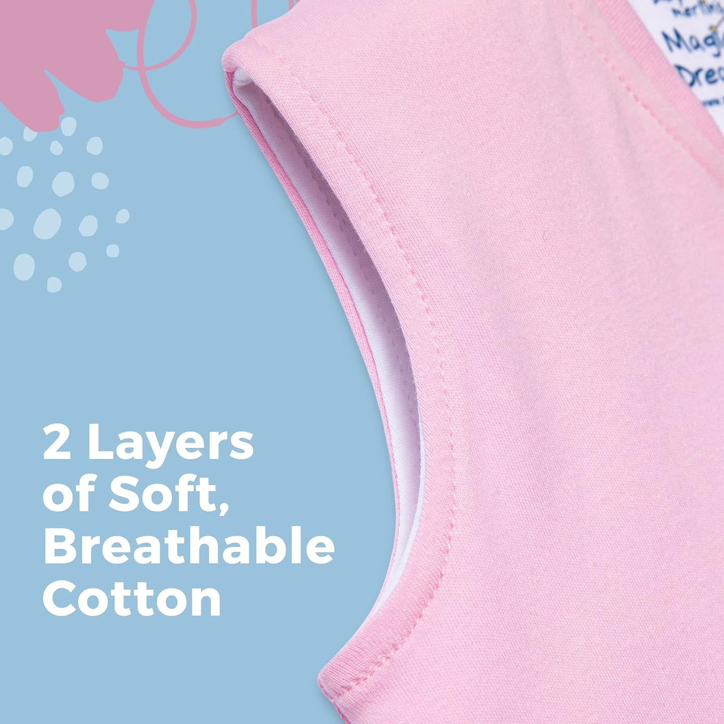 Magic Sleepsuit Baby Merlin's Cotton Baby Swaddle Transition Product - Soft and Cozy Design, Double Zipper for Easy Diaper Changes, Promotes Safe Sleep, 3-6 Months - Cream - Large 18-21lbs