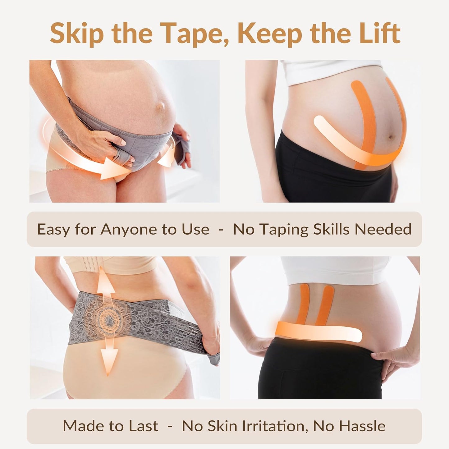 Mamaway Pregnancy Belly Band, Ergonomic Maternity Belt, Adjustable Prenatal Cradle Band, Skin-friendly & Breathable Belly Sling, Back Pain Relief & Waist/Abdomen/Pelvic Support