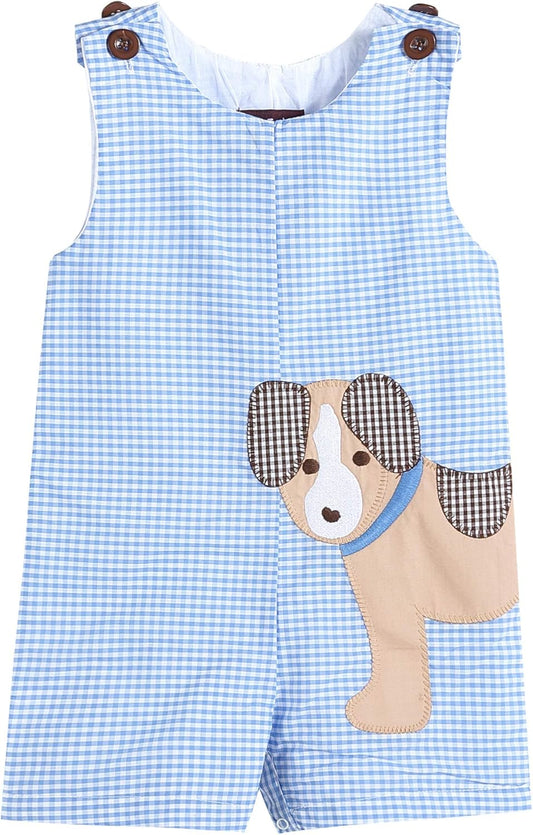 Puppy Dog Applique Shortall