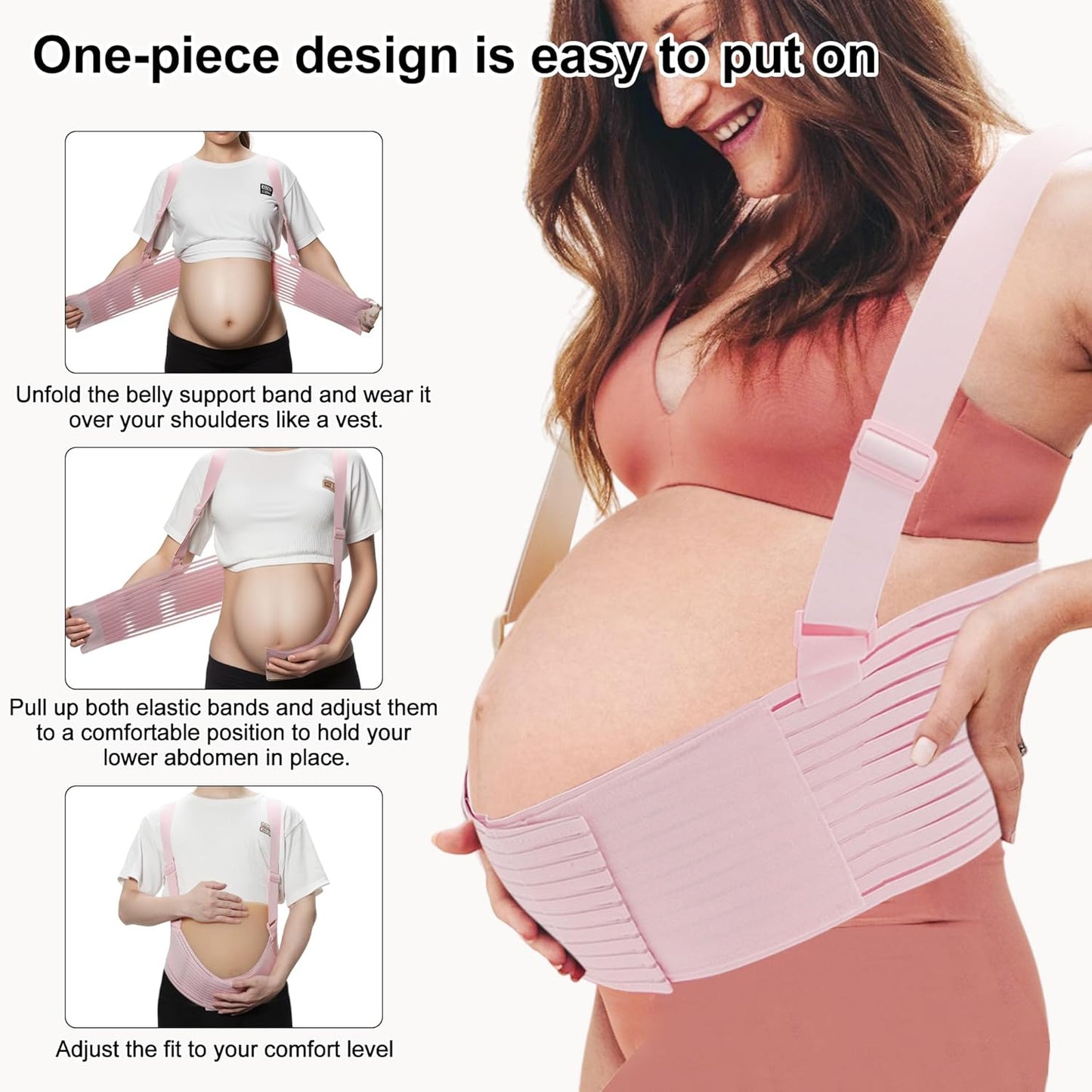 Pregnancy Belly Band, Belly Band with Adjustable Straps, Belly Band for Pregnant Women, Maternity Belt