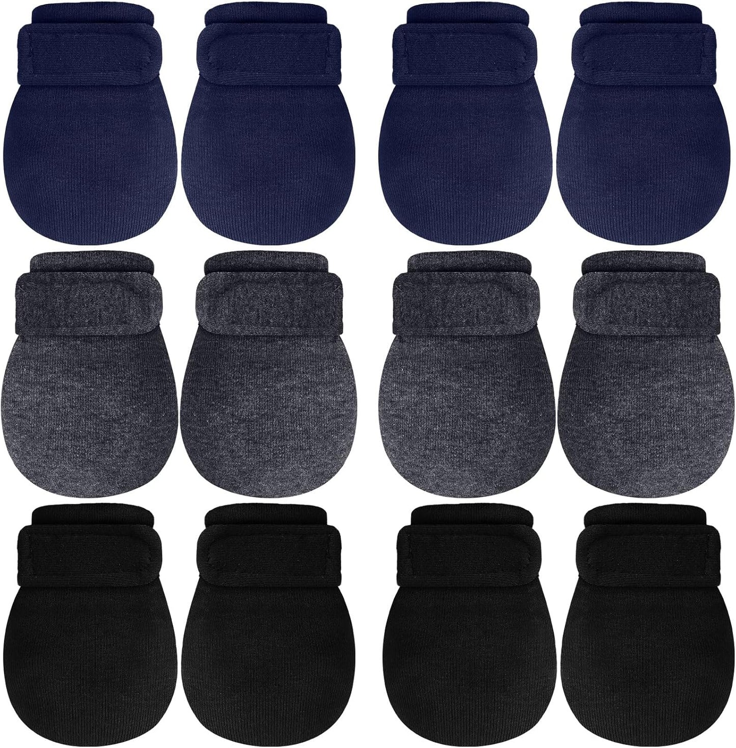 Newcotte Adjustable Baby Mittens No Scratch Newborn Cotton Breathable Gloves Warm Baby Mitts for Boys