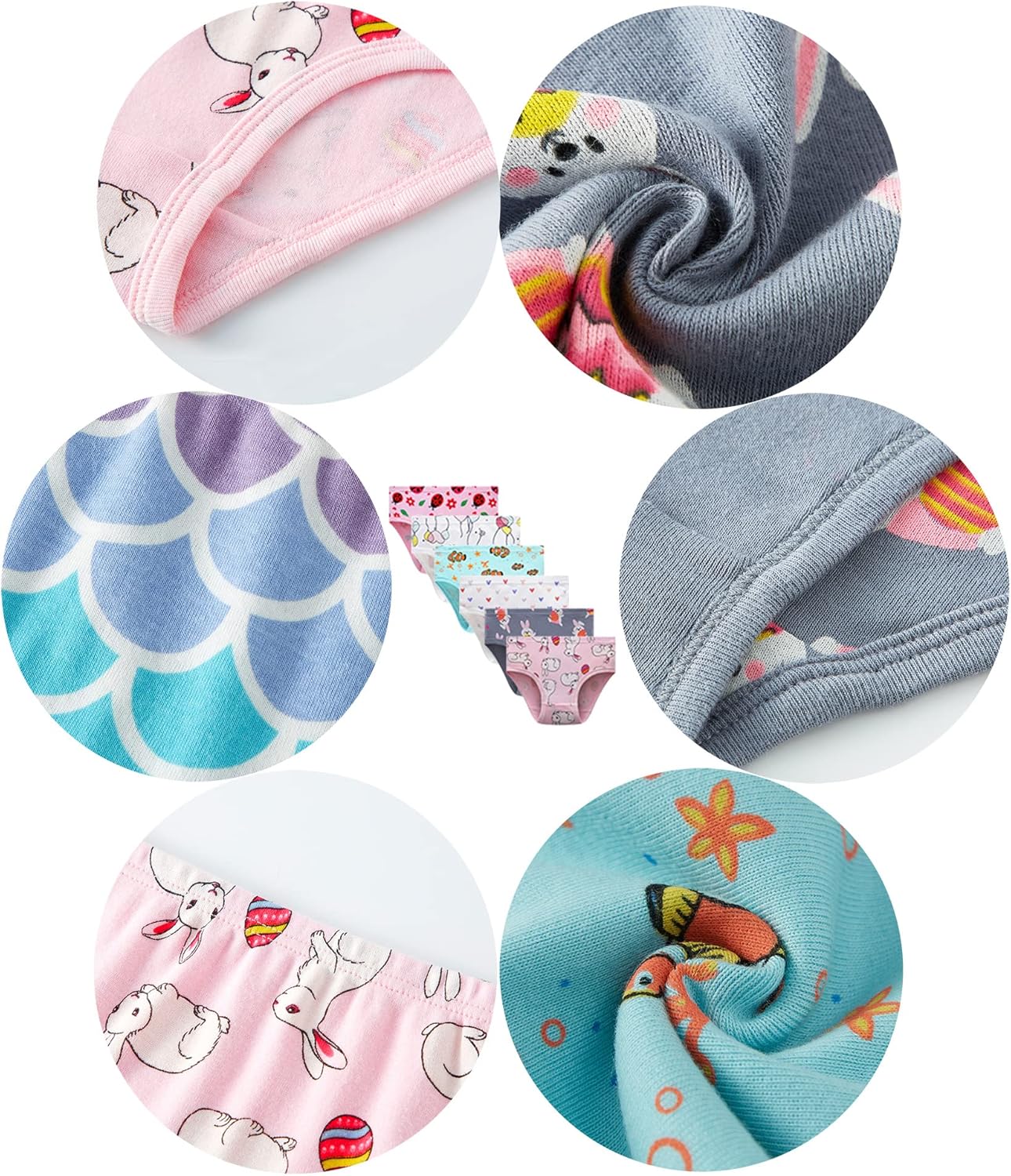 Family Feeling Little Girl Underwear Toddler Panties Big Kids Undies Soft 100% Cotton