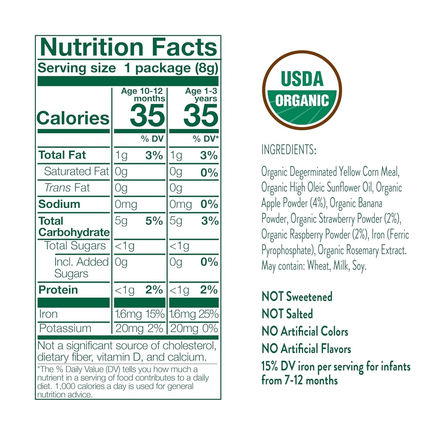 Little Bellies Organic Softcorn Variety Pack, Apple & Berry and Banana (Pack of 18 x 0.28 oz Individual Packs)