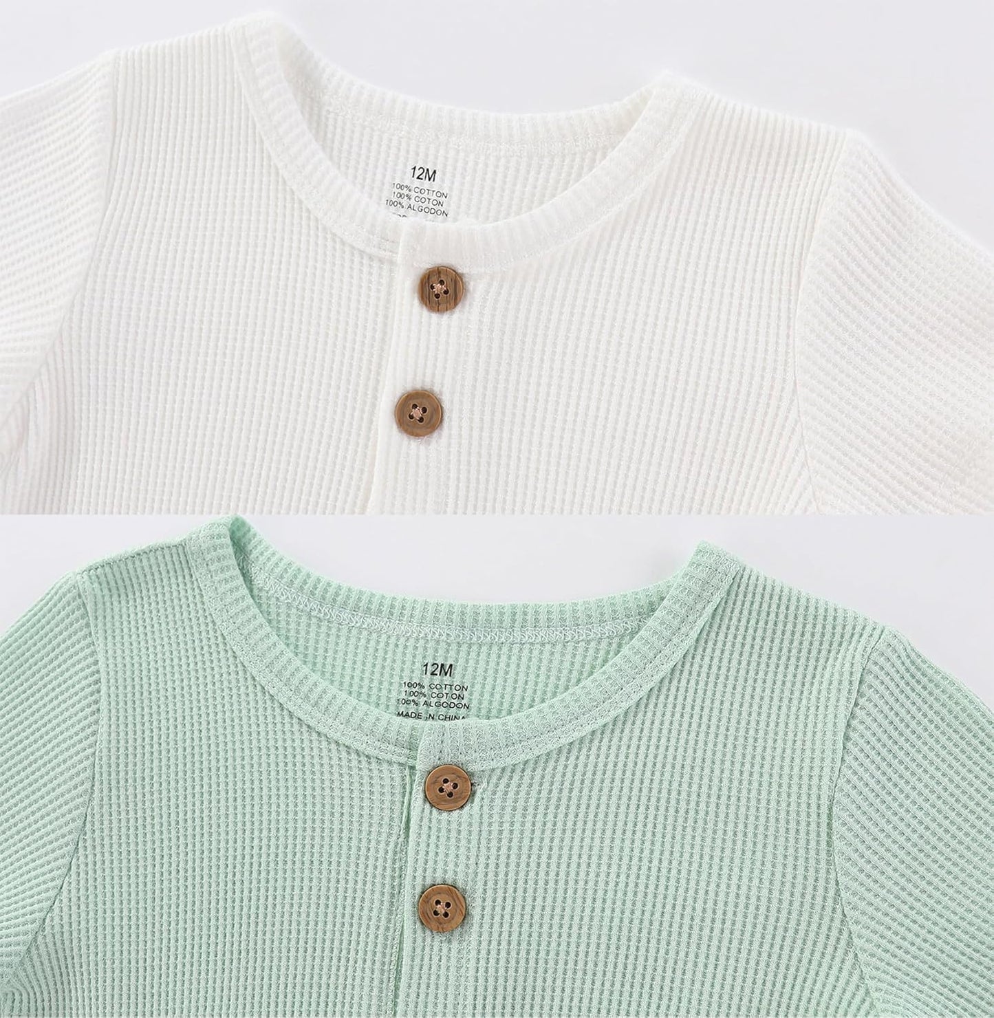 Baby Bodysuits Solid Romper One-Piece Newborn Clothes 2 Pack Baby Shower Gifts