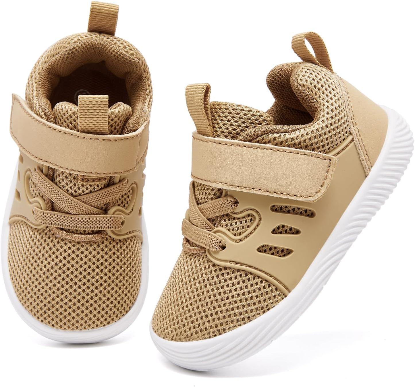 MORENDL Toddler Sneakers Baby Boys & Girls Barefoot Shoes Lightweight Breathable Walking Running Tennis Athletic Sport Shoes