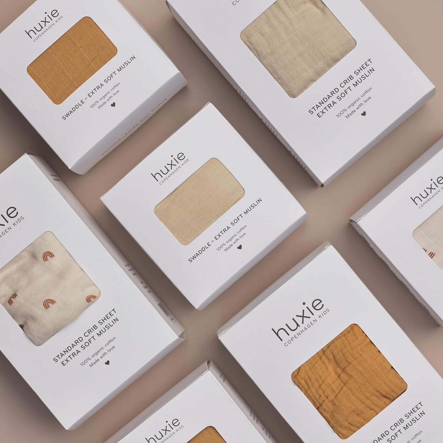 Swaddle - 100% Organic Cotton - Muslin Swaddle Blankets for Newborn, 47" x 47" (Rainbows)