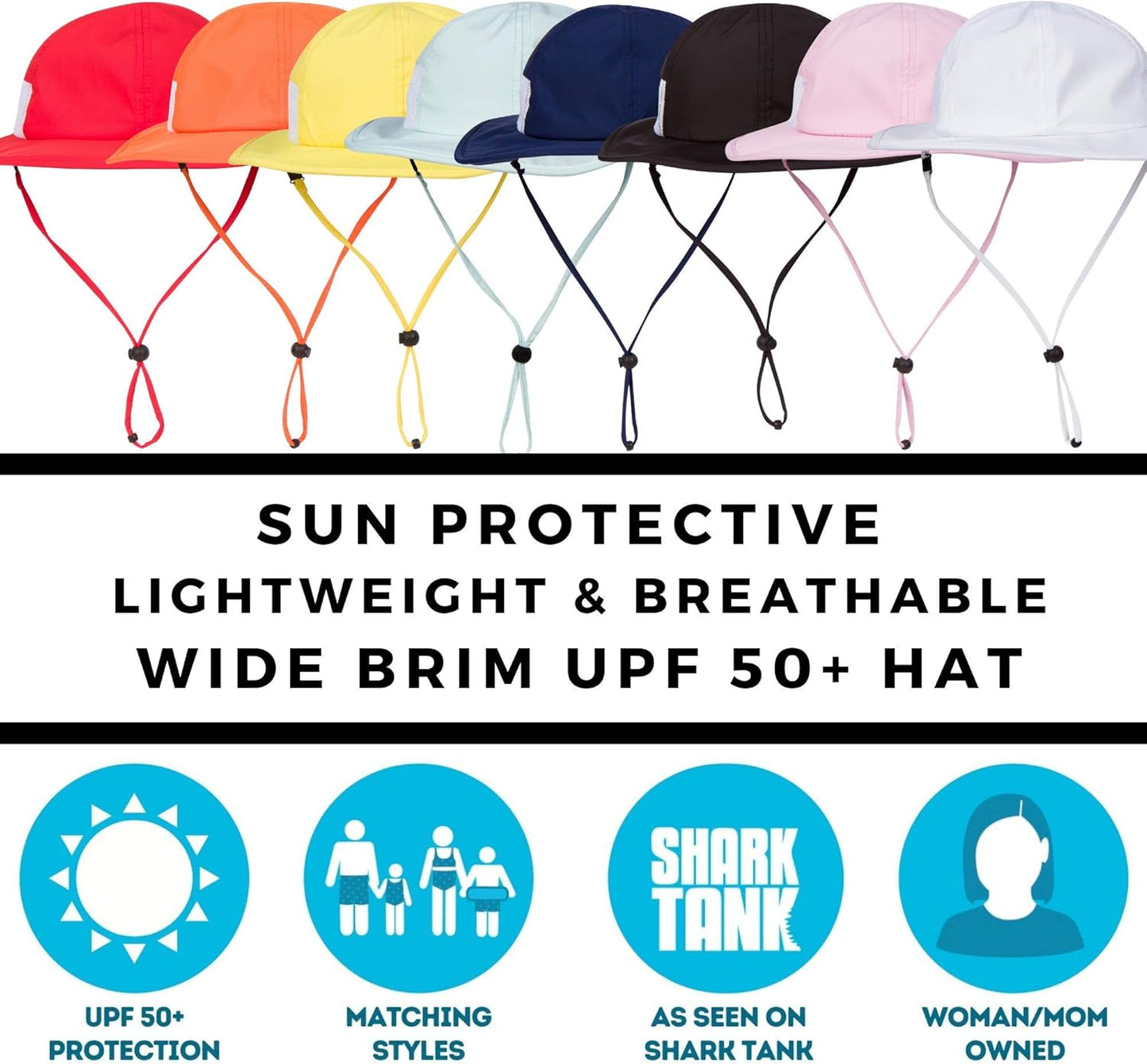 SwimZip Wide Brim Sun Hat | UPF 50+ Protection for Baby, Toddler, and Kids