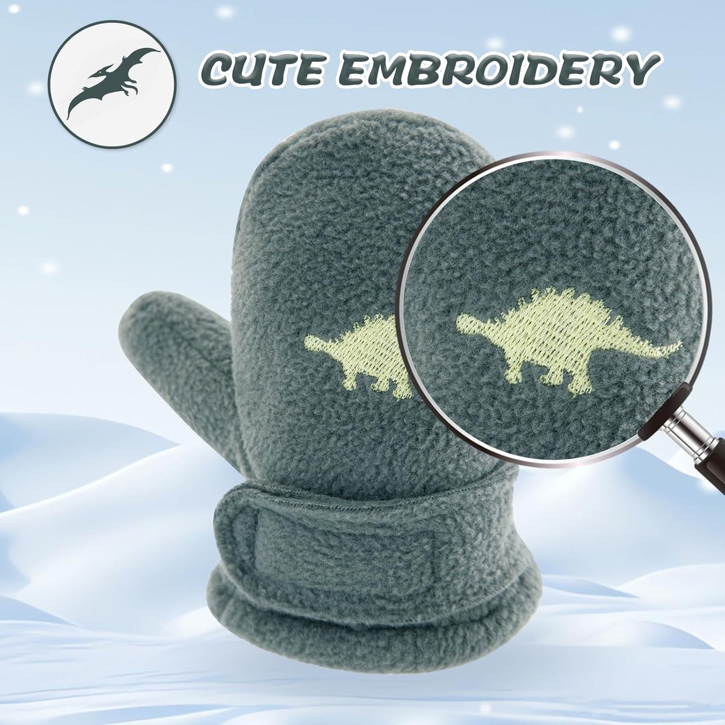 BAVST Baby Toddler Winter Mittens Girls Warm Fleece Lined Gloves Kids Sherpa Lined Mittens for Boys