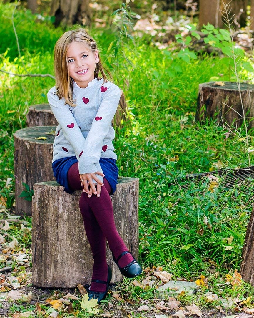 MeMoi Soft Pima Cotton Tights for Girls, Soft and Lightweight Opaque Tights for girls - Sizes 8 to 16