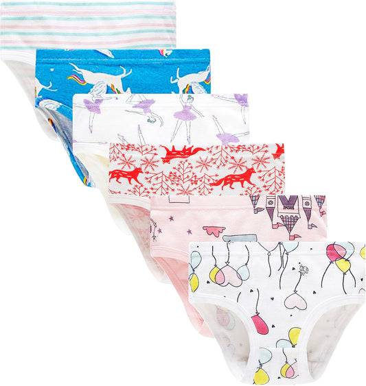 Barara King Little Girls' Soft Cotton Underwear Toddler Undies Kids panties