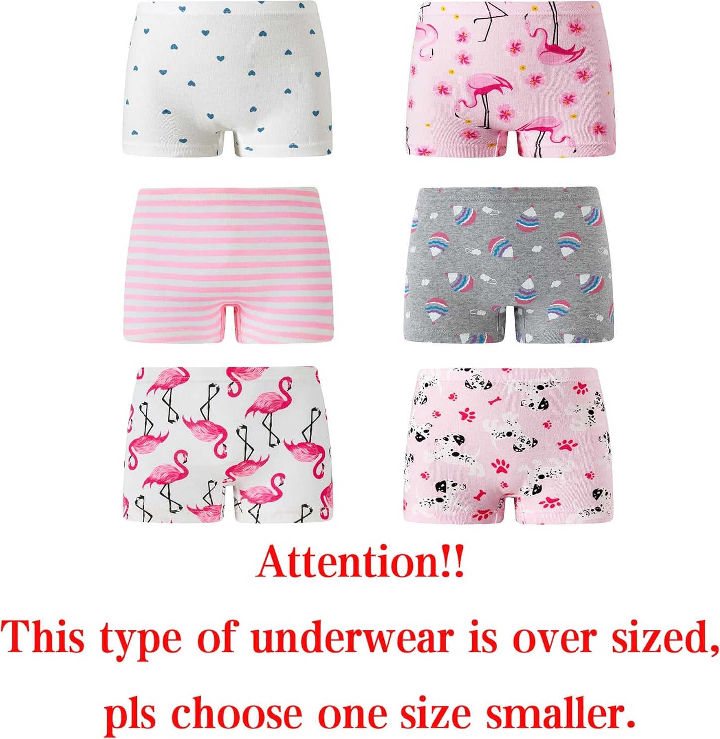 KikizYe Little Girls Boyshort Panties Big Kids Soft Cotton Underwear