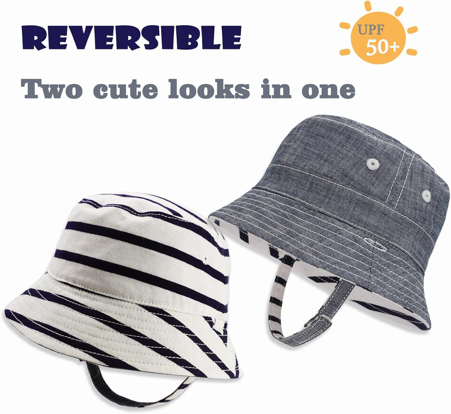 Keepersheep Baby Baseball Cap Infant Sun Hat, Cotton Knit with Soft Brim, Adjustable Soft Newborn Toddler Cap