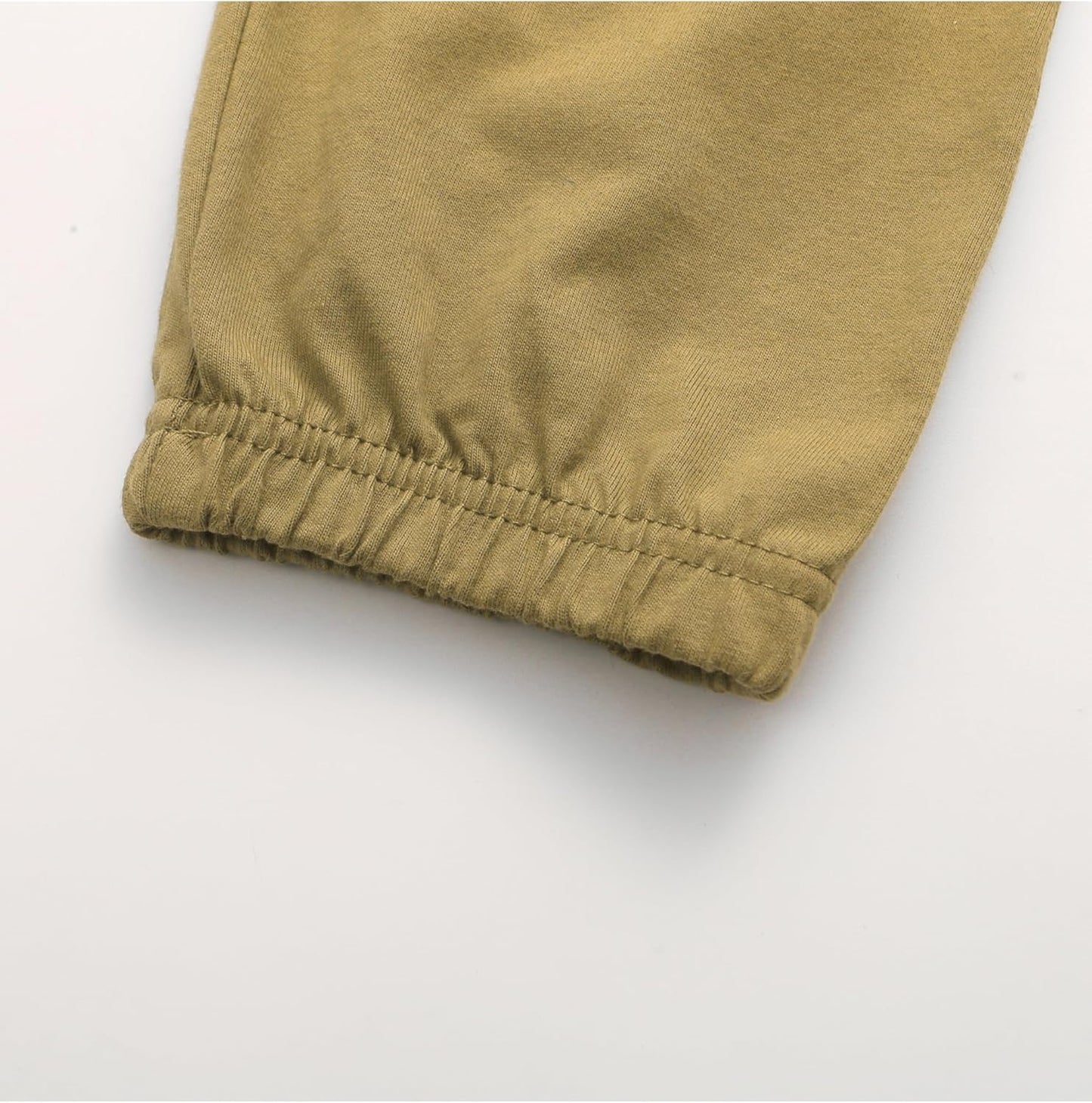 GFQLONG 4 Pack Toddler Boys and Girls Cotton Pants Lightweight Trousers, Kids Summer Casual Solid Sweatpants with Drawstring