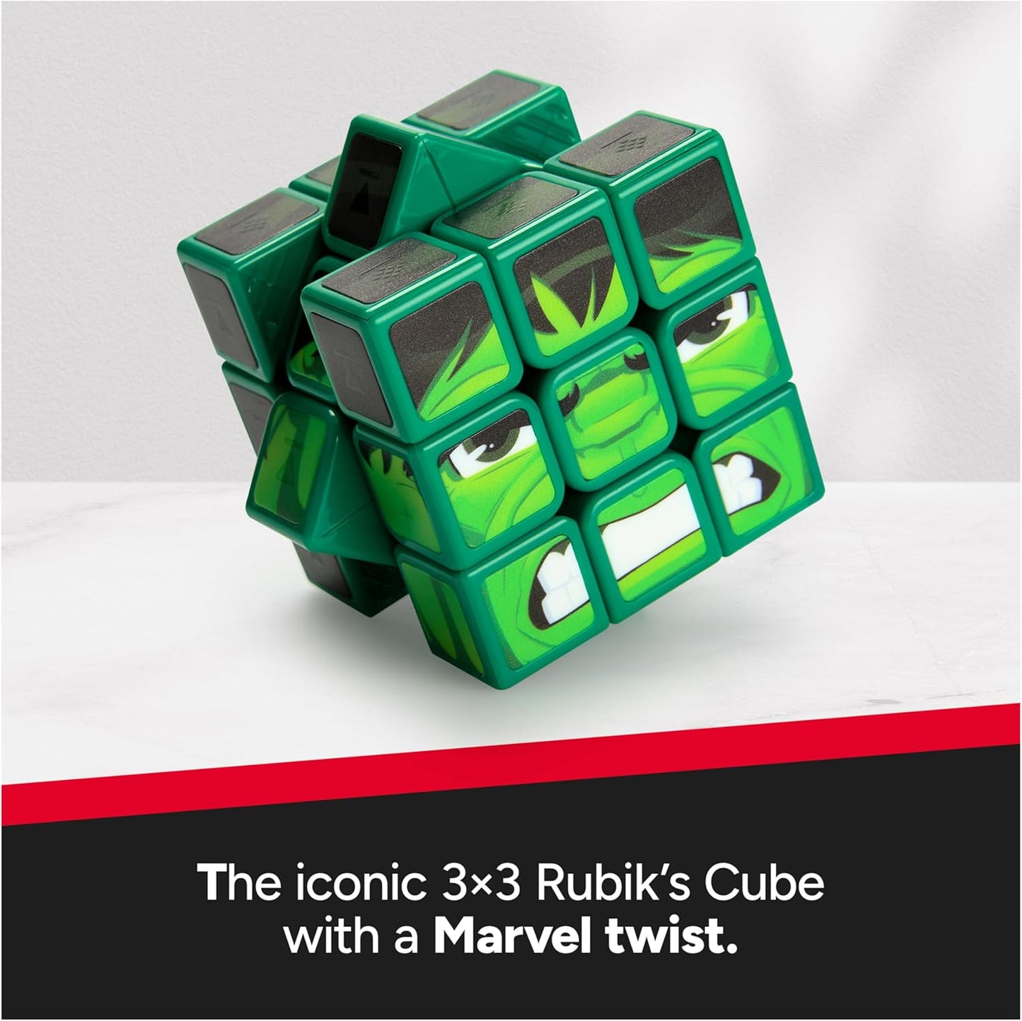 Rubik's Cube Hulk Cuber, Problem-Solving Challenging Brain Teaser Collectible Hulk Fidget Toy, for Adults & Kids Ages 8+