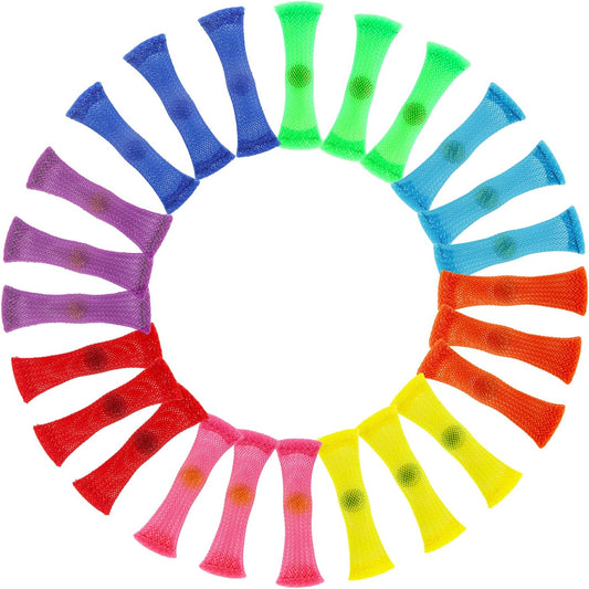 Luusy 24 Pieces Fidget Toys Marble and Mesh Fidgets Relieve Sensory Stress and Increase Focus for Adults and Children Those with ADHD ADD OCD Autism,8 Colors