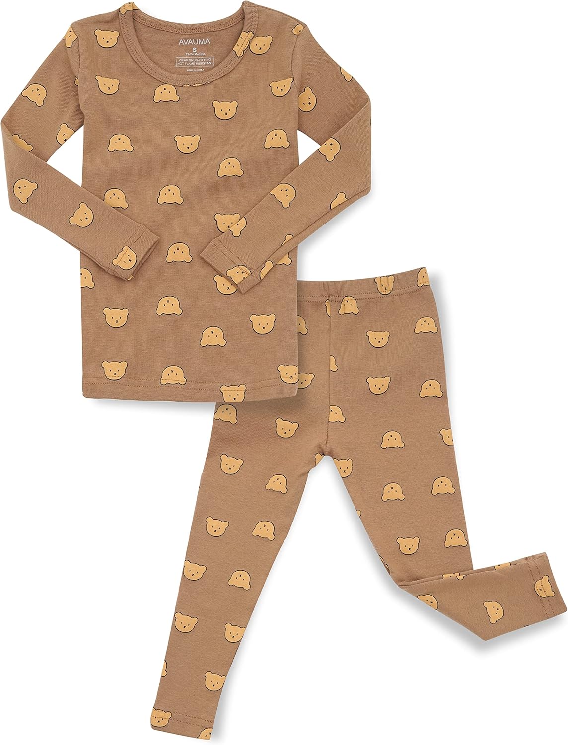AVAUMA Baby Boys Girls Pajama Set 6M-8T Kids Cute Toddler Snug fit Pjs Cotton Sleepwear