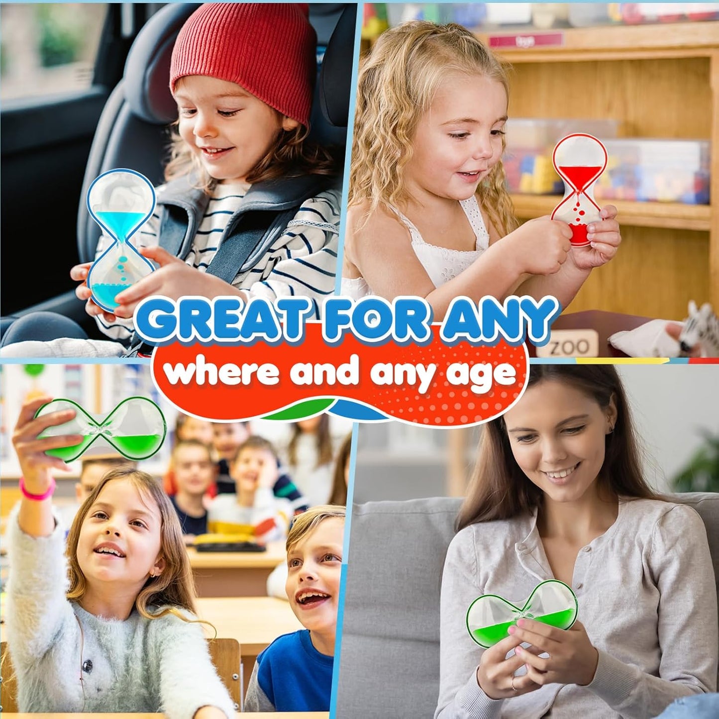 Autism Sensory Toys for Kids: 4 Pack Fidget Sensory Toys for Autistic Children Special Needs - Liquid Motion Sensory Toys for Kids with Autism - Classroom Prizes, Easter Basket Stuffer, Easter Gift