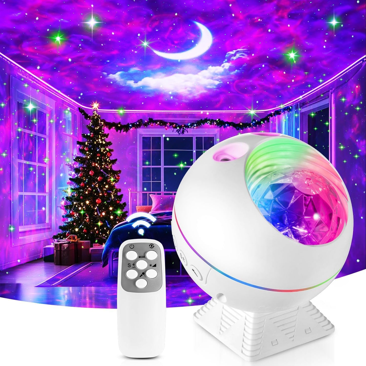Galaxy Projector for Bedroom, 43 Lighting Modes Moon Star Projector Galaxy Lights for Bedroom,Vibrant & Dimmable Starlight Room Lights,Remote Cloud Night Lights for Room Decor, Kids Gifts