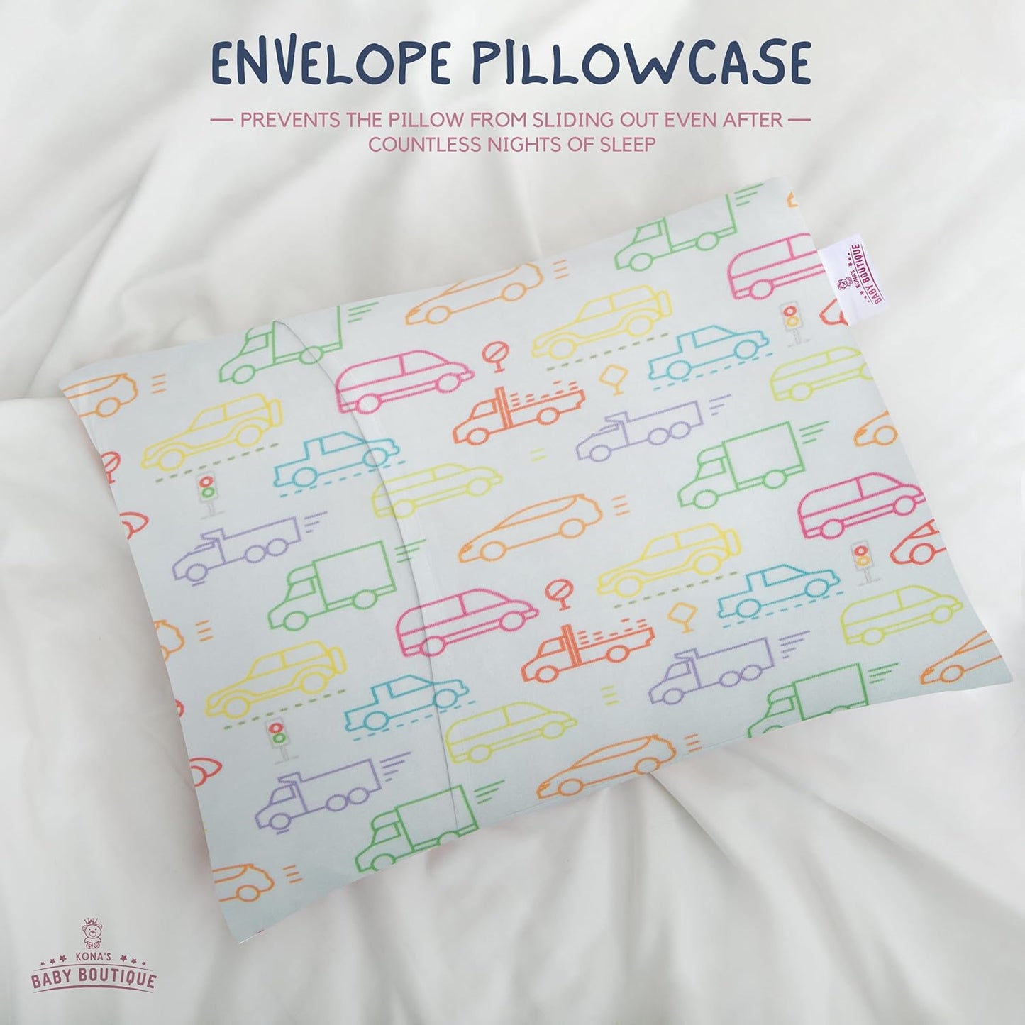 Kona's Perfect Toddler Pillow - Softest Pillowcase, 13 x 18 inch, Ages 2-3