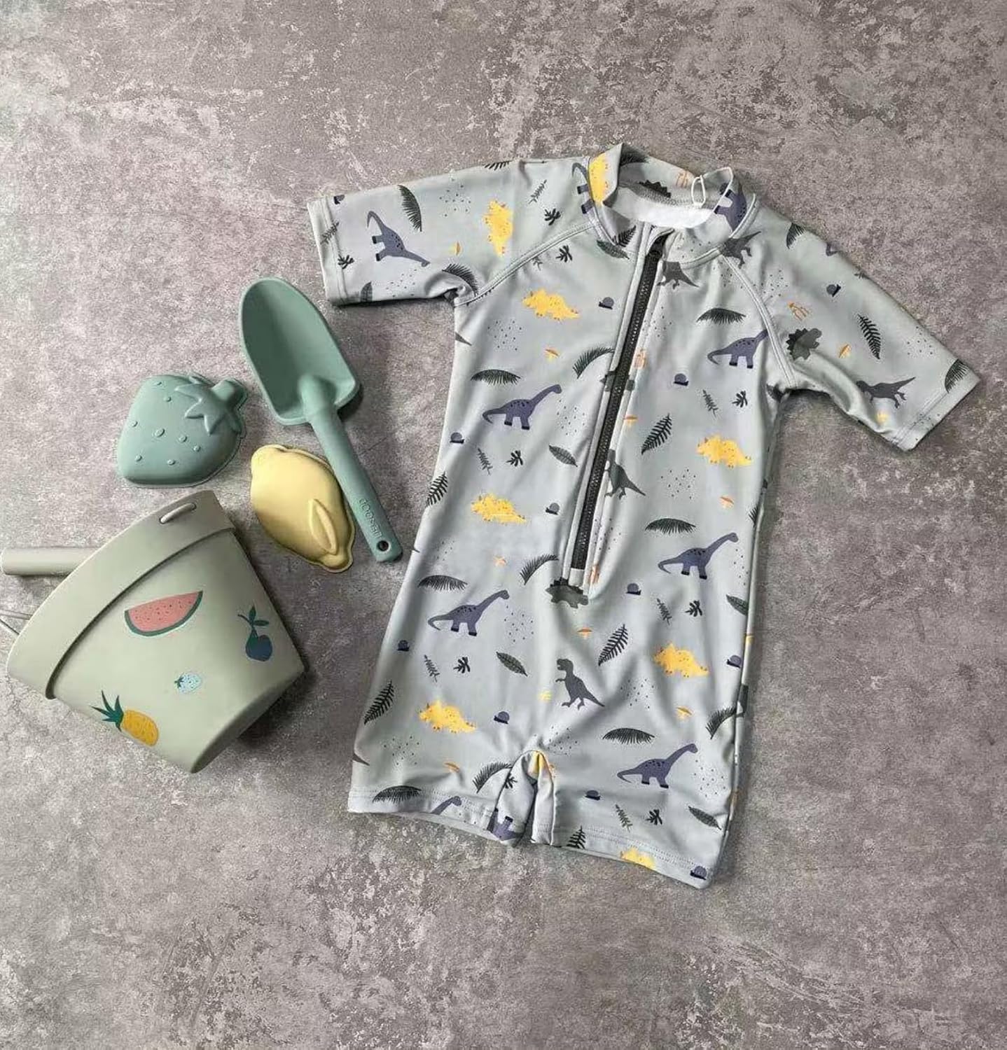 Boys One Piece Swimsuit Whale Dolphin Bathing Suit Zipper Rash Guard Kid Short Sleeve Swimwear Shark Beach Wear UPF50+