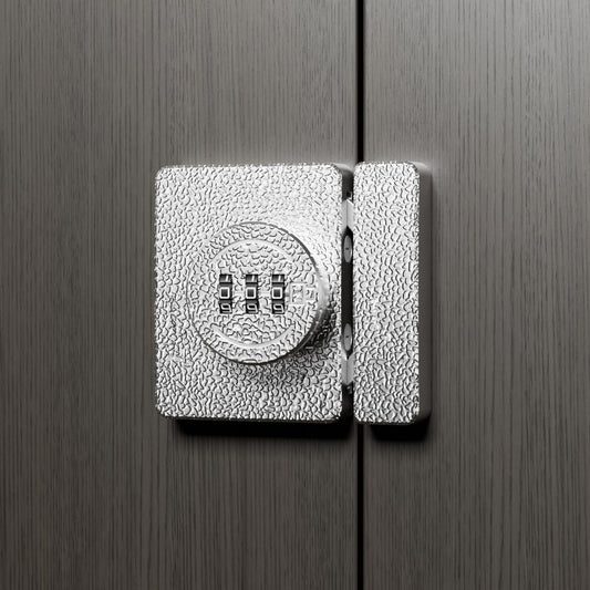 ETEKJOY Keyless Cabinet Lock 3-Digit Combination for Swinging/Sliding Door Drawer Cupboard Locker Closet Wooden Box Hook-Locking (Silver, 180 Degree)