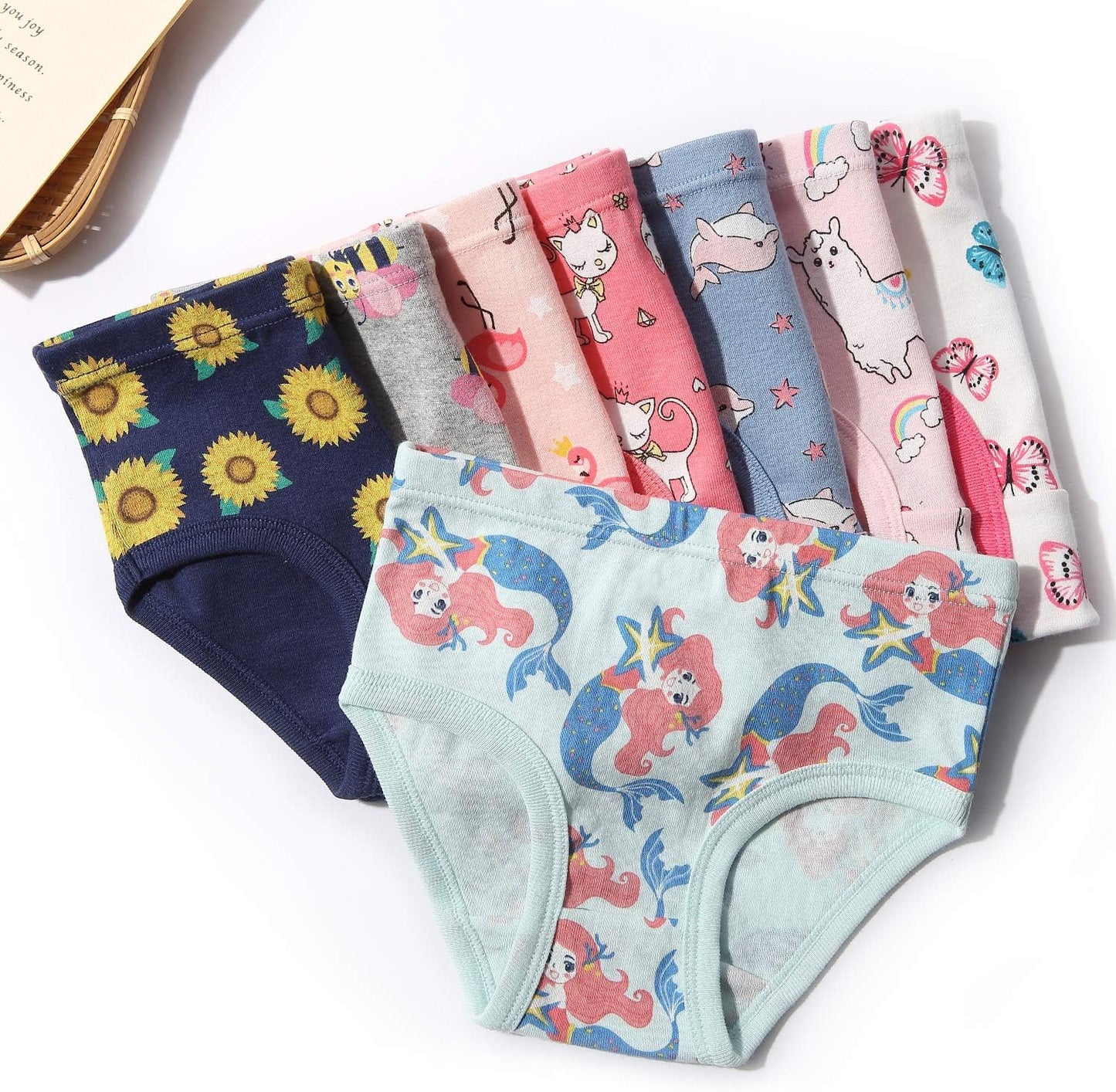 Girls' Cotton Brief Breathable Toddler Panties Kids Assorted Underwears 6-8 pieces