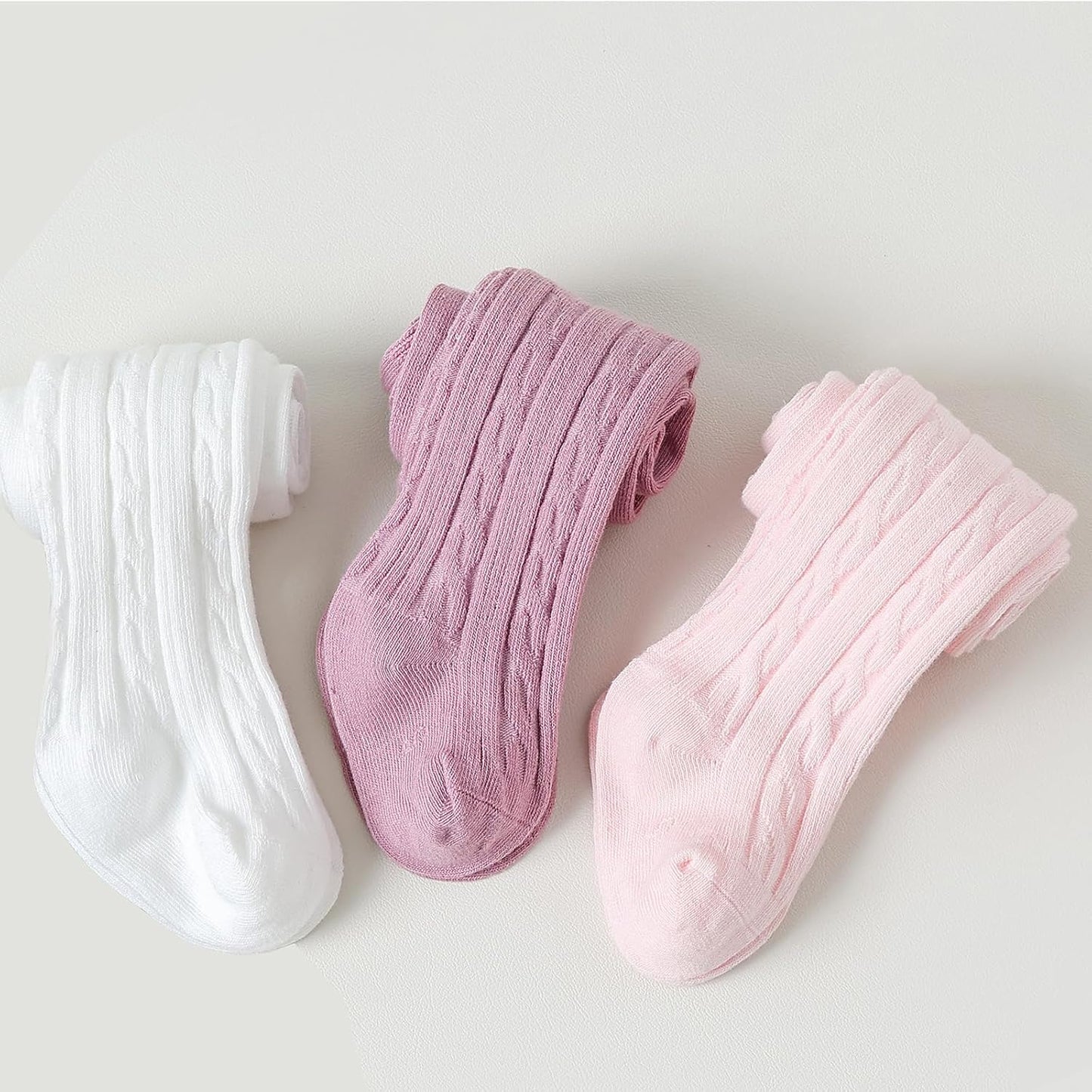 EPEIUS Baby Girl Tights Thick Cable Knit Leggings Stockings Cotton Pantyhose for Newborn Infant Toddler 3/4/5/6 Pack