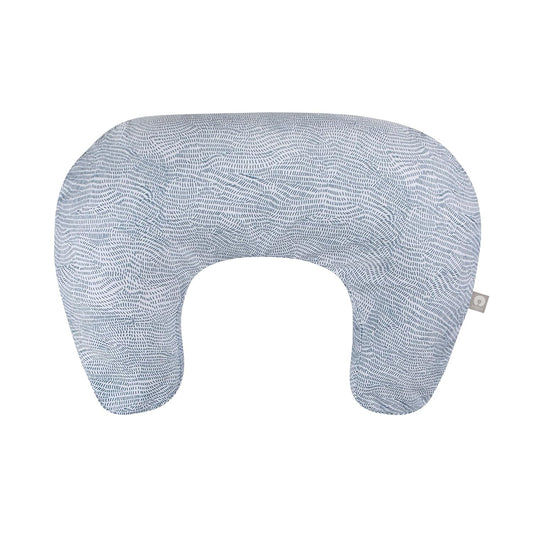 Boppy Nursing Pillow - Ergonomic Bottle & Breastfeeding Pillow with High, Firm, Large Area, Water-Repellent Cushion with Washable Cover; Baby Safety Alliance Verified - Blue Speckled Current