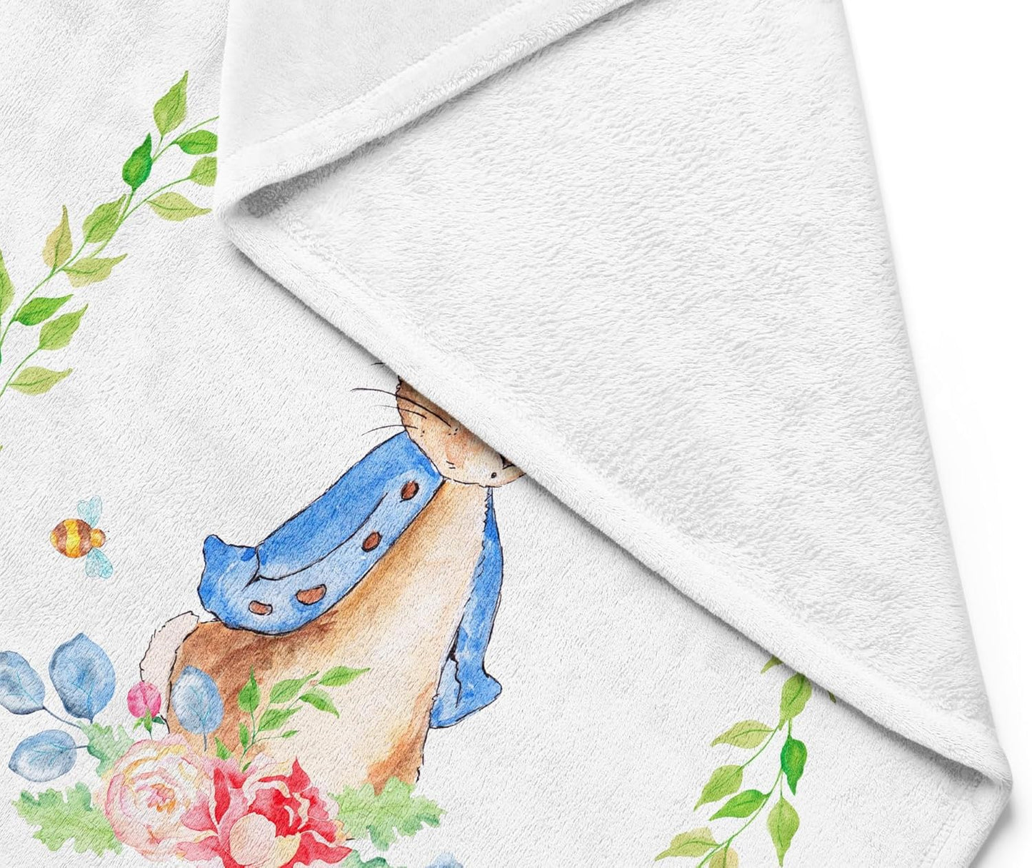 UNIQUE Rabbit Ultra Soft Fleece Baby Blanket 30x40in, Cute Rabbit Baby Blanket, Gender Neutral