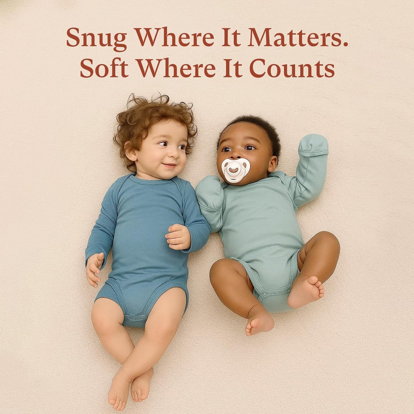 Baby Long Sleeve Onesie Bodysuits (3-Pack), Infants Onesies for Boys Girls, Snap Closure for Newborns