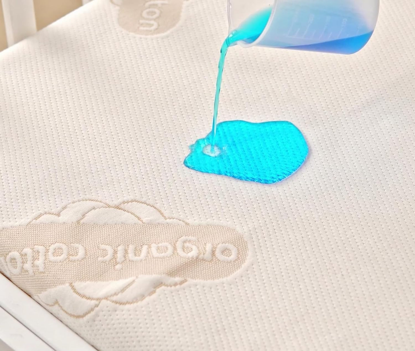 Crib Organic Mattress Protector Pad - Certified Organic Cotton Waterproof Breathable Mattress Pad Cover - 200 GSM Comfort - Deep Pocket - Fitted Comfort