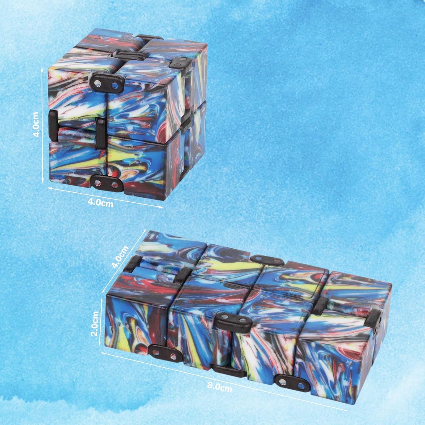 Fidget Infinity Cool Cube Toys: Hand Held Magic Cube Cool Stuff Gadgets Things Unique Birthday Gifts Boys Girls Kids Adults Anxiety Stress Relief Sensory Toy Christmas Stocking Stuff Gifts Toys