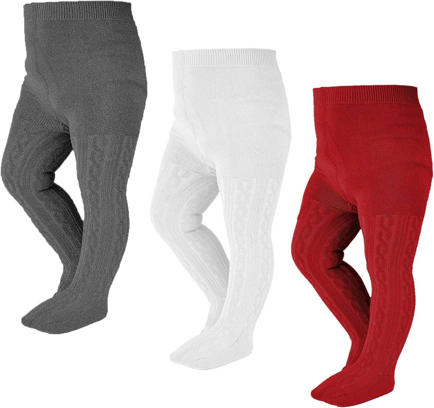 EPEIUS Baby Girl Tights Thick Cable Knit Leggings Stockings Cotton Pantyhose for Newborn Infant Toddler 3/4/5/6 Pack