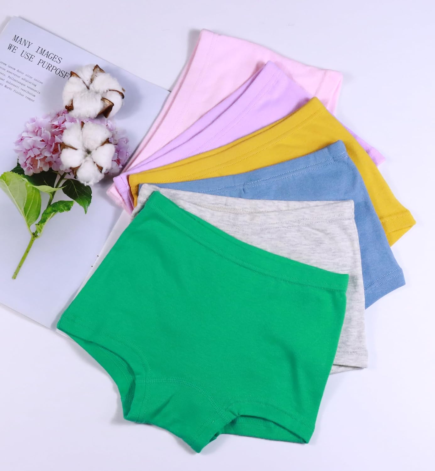 Sladatona Soft Girls Boyshort Panties Cotton Briefs Kids Underwear