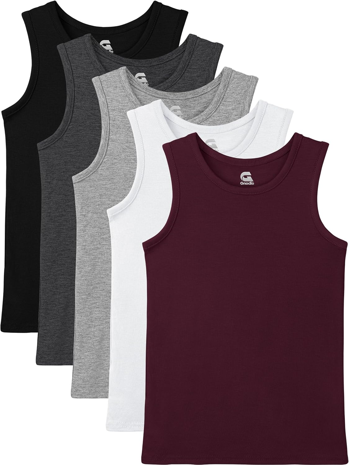5 Pack Boys Tank Tops Boys Undershirts Kids Cotton Undershirts Tees Sleeveless Tank Tops Shirts for Kids Youth