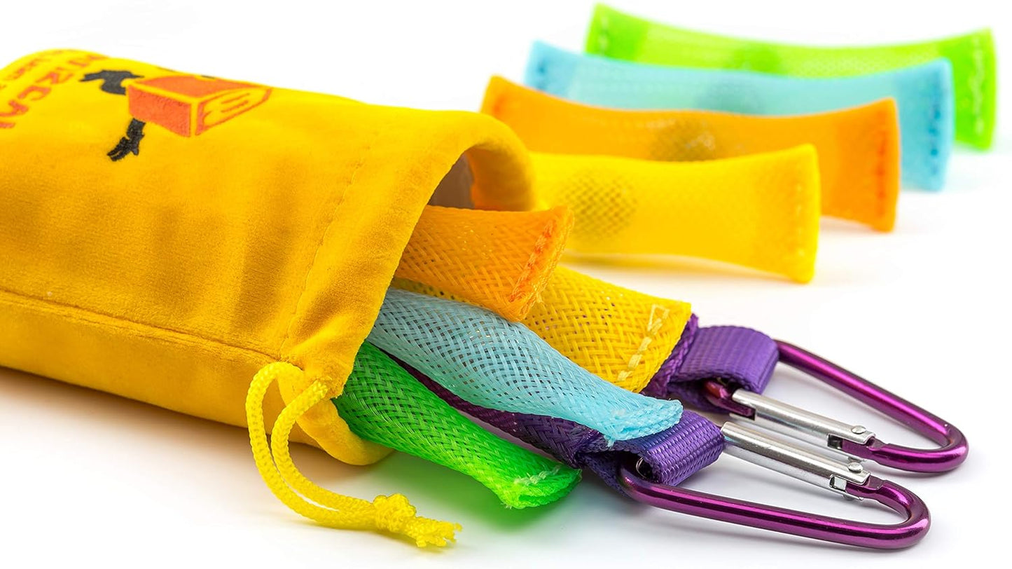 Mesh and Marble Fidget Toy Set - 10 Pcs Marble Fidgets for Kids - Fidget Marble Mesh Fidget Toy - Marble Sensory Toy - Silent Fidget Toys for Anxiety