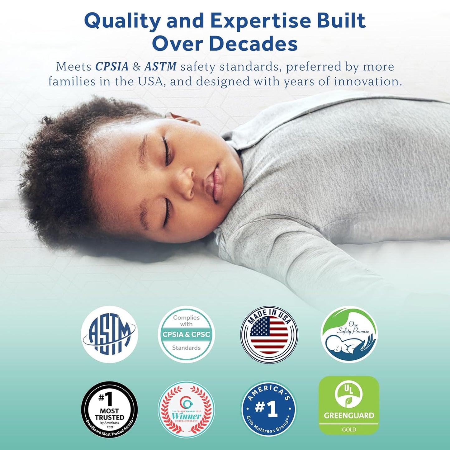 Sealy Baby Airy Night Diamond Breathable Crib Mattress, Made in USA, GREENGUARD GOLD Certified, Supportive & Sustainable Mesh Surface, 2 Stage, Toddler Bed Fit, Safety & Quality Tested, 52x28"