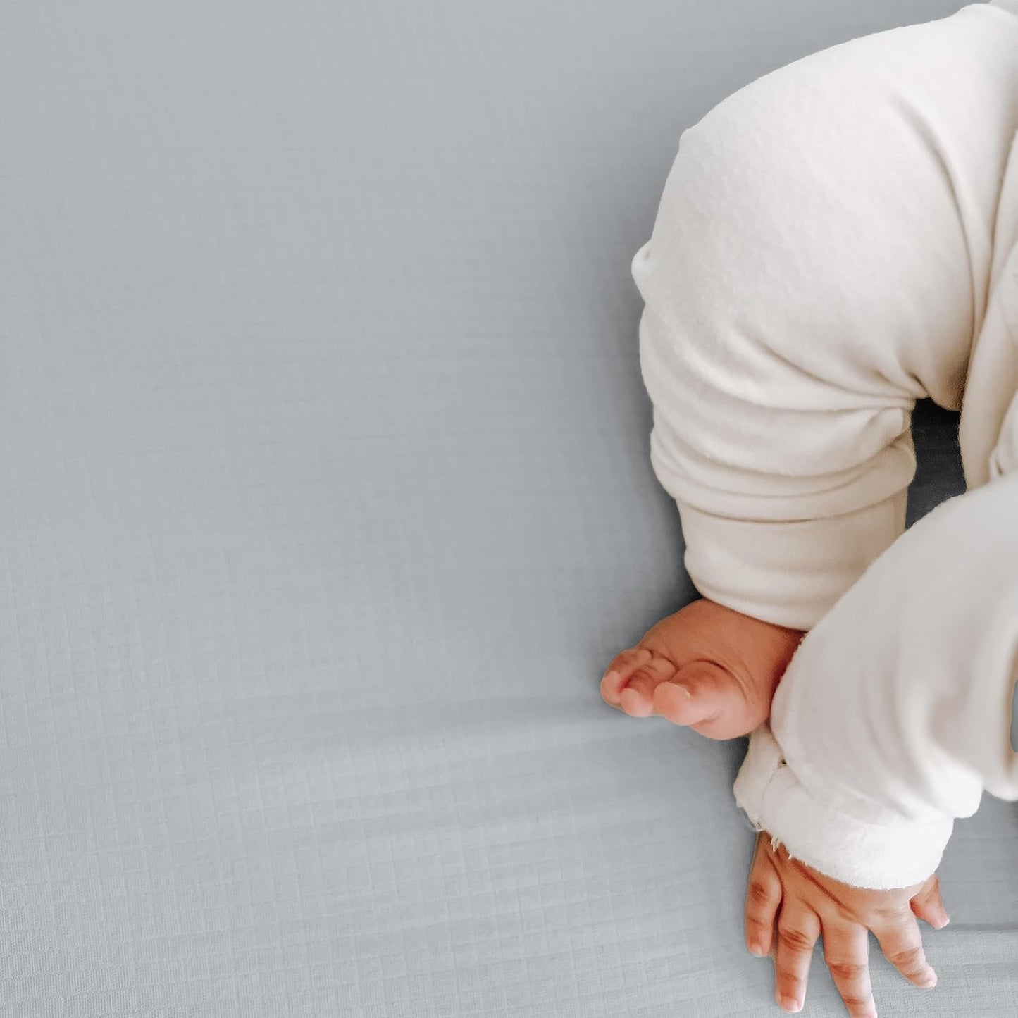 Newton Baby Fitted Mini Crib Sheets (2-Pack) | Organic Muslin Cotton, Ultra Breathable & Soft Baby Sheets, Machine Washable Baby Mattress Sheets, Fits Any Mini Sized Crib 24" x 38", Twilight Grey