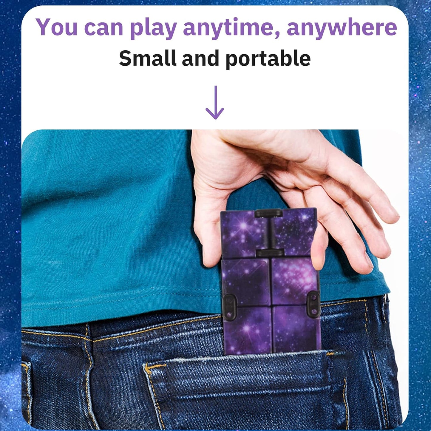 Fidget Infinity Cool Cube Toys: Fidget Toy Hand Held Magic Cubes Cool Stuff Gadgets Things Unique Birthday Gifts Boys Girls Kids Adults Anxiety Stress Relief Sensory Christmas Stocking Stuff Gift Toys