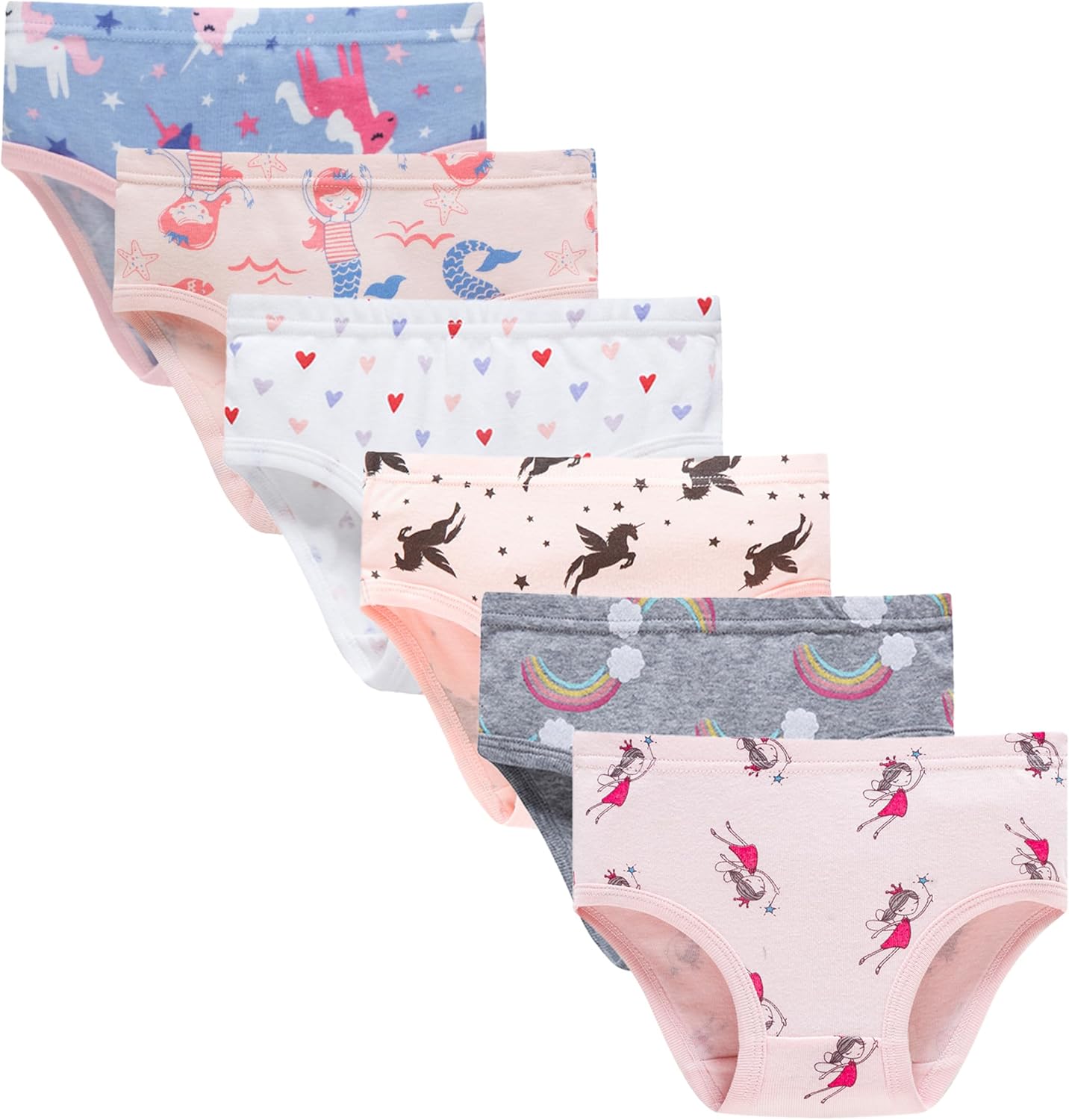 Hahan Girls Soft Panties Toddler Girls Cotton Underwear Kids Briefs