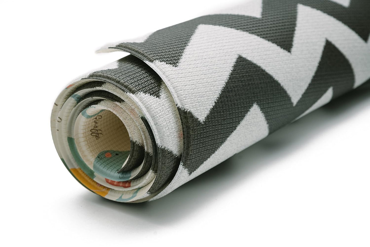 Baby Care Play Mat (Large, Zig Zag - Black) 82'' x 55'' Original One-Piece Reversible Rollable Waterproof Play Mat for Infants, Babies, Toddler, and Kids