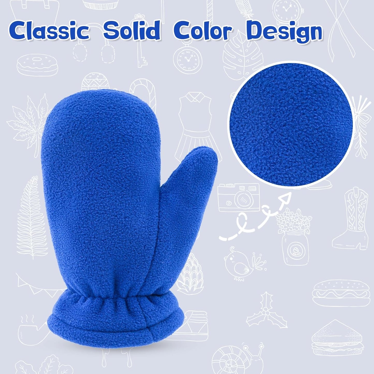 BAVST Baby Toddler Winter Mittens Girls Warm Fleece Lined Gloves Kids Sherpa Lined Mittens for Boys